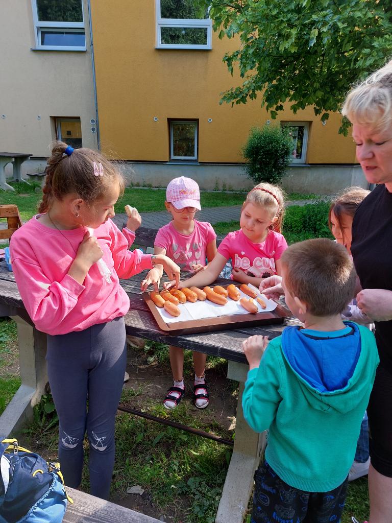 Opékání špekáčků